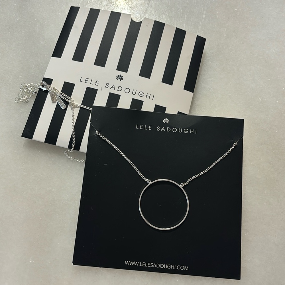NWT Lele Sadoughi Silver Necklace